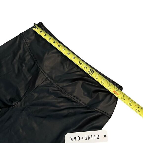 NWT OLIVE + OAK Black Faux Leather Legging Size XXL - Picture 8 of 8